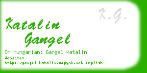 katalin gangel business card
